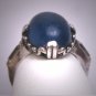 Antique Sapphire Cabochon Paste Ring Victorian Art Deco Wedding Estate Vintage c.1900