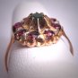 Antique Emerald Ruby Ring Georgian Victorian Yellow Gold Wedding c.1900