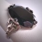Antique Hematite Ring Bow Vintage Art Deco Victorian 1920