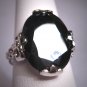 Antique Hematite Ring Bow Vintage Art Deco Victorian 1920