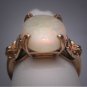 Antique Australian Opal Ring Vintage Art Deco Wedding Shell Design 1930