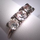 Antique White Sapphire Wedding Ring Band Vintage Art Deco Silver Gold Vintage 1920