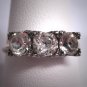 Antique White Sapphire Wedding Ring Band Vintage Art Deco Silver Gold Vintage 1920