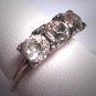 Antique White Sapphire Wedding Ring Band Vintage Art Deco Silver Gold Vintage 1920