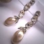 Antique French Paste Baroque Pearl Earrings Vintage Edwardian Art Deco 1920
