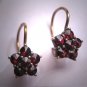 Antique Garnet Star Earrings Vintage Rose Cut Victorian c.1900
