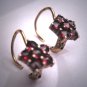 Antique Garnet Star Earrings Vintage Rose Cut Victorian c.1900