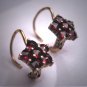 Antique Garnet Star Earrings Vintage Rose Cut Victorian c.1900