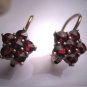 Antique Garnet Star Earrings Vintage Rose Cut Victorian c.1900