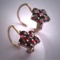 Antique Garnet Star Earrings Vintage Rose Cut Victorian c.1900