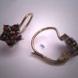 Antique Garnet Star Earrings Vintage Rose Cut Victorian c.1900