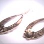 Antique SIlver Earrings Oaxaca Mexican Vintage Art Deco