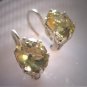 Vintage Peridot Earrings Victorian Georgian Revival Filigree Drop Renaissance