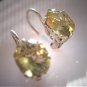 Vintage Peridot Earrings Victorian Georgian Revival Filigree Drop Renaissance