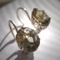 Vintage Peridot Earrings Victorian Georgian Revival Filigree Drop Renaissance