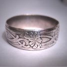 Antique Wedding Band Vintage Art Nouveau Victorian Eternity Ring 12 Mens Womans