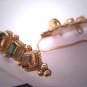Vintage Citrine Peridot Earrings Victorian Georgian Revival