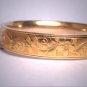 Antique Gold Bangle Bracelet Estate Victorian Floral c.1900