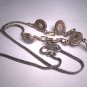 Vintage Moonstone Necklace Victorian Festoon Style Sterling Silver