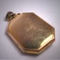 Antique Black Enamel Gold Locket Pendant Seed Pearl Victorian Art Deco 1920