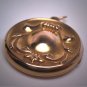Antique Gold Locket Pendant Art Nouveau Shield Vintage Victorian c. 1890 Necklace