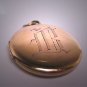 Antique Gold Locket Pendant Art Nouveau Shield Vintage Victorian c. 1890 Necklace
