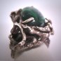 Antique Malachite Ring Vintage Retro Modernist 50s