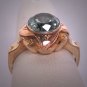 Antique Blue Zircon Wedding Ring Rose Green Gold Vintage Art Deco Gold c.1930