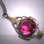Antique Cut Ruby Necklace Lavaliere Vintage Victorian Art Deco Vintage 1920s