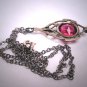 Antique Cut Ruby Necklace Lavaliere Vintage Victorian Art Deco Vintage 1920s