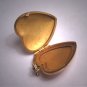 Antique Victorian Gold Floral Heart Locket Pendant Vintage 1920