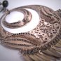 Large Antique Silver Hoop Earrings Oaxaca Mexican Vintage Art Deco 1930
