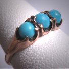 Antique Persian Turquoise Ring Victorian Rose Gold Wedding Band c.1900
