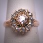 Antique Old Mine Cut Diamond Wedding Ring Vintage Victorian Edwardian c.1900