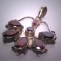Vintage Garnet Pendant for Necklace Victorian Georgian Revival Etruscan Style