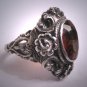 Antique Austro Hungarian Golden Citrine Ring Silver Victorian Edwardian c.1890 Renaissance