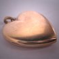 Antique Gold Locket Vintage Art Nouveau Puffy Heart Sweetheart