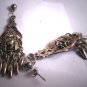 Rare Antique Vintage Egyptian Revival Earrings Long Drop 1920's Art Deco