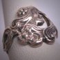 RARE Antique Art Nouveau Silver Ring Woman's Face 1890s Victorian Band Wedding