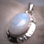 Vintage Large Moonstone Pendant Necklace Victorian Arts and Crafts Style