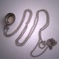 Antique Australian Opal Diamond Pendant Necklace Vintage 14K White Gold Art Deco 1930