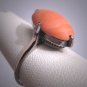 Gorgeous Antique Coral Ring Vintage Retro Art Deco Natural Coral 1930