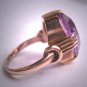 Antique Rose de France Amethyst Ring Rose Gold Vintage Victorian Art Deco 1930 Wedding