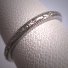 Antique Eternity Band Ring Platinum Vintage Art Deco Floral Wedding 4