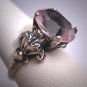 Antique Rose de France Amethyst Ring Vintage Art Nouveau Victorian 1920 Renaissance Revival Wedding