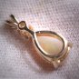 Vintage Australian Opal Diamond Pendant Necklace 14K Gold
