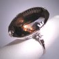 Vintage Smokey Topaz Ring Retro Art Deco Statement 1930