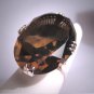 Vintage Smokey Topaz Ring Retro Art Deco Statement 1930