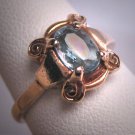 Vintage Aquamarine Ring Retro Art Deco 1930 Wedding Engagement