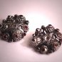 Antique Garnet Earrings Austro Hungarian Victorian Vintage 1800s